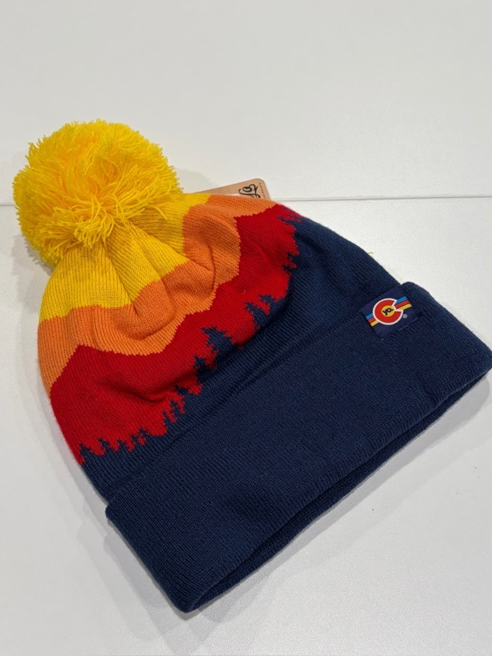 YoColorado Timberline Beanie Hat Colorado Blue Yellow NWT Winter Soft Ski Snow - Picture 4 of 6
